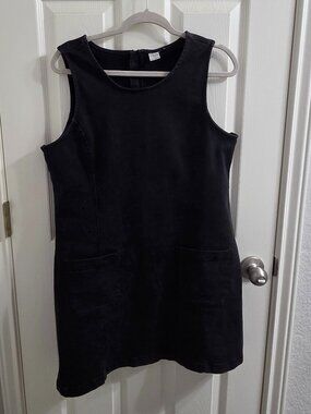 Pre-loved Black Denim Dress – Medium (Junior)